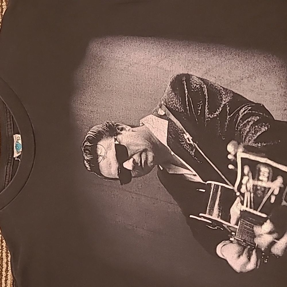 JIMMIE VAUGHAN Strange Pleasure World Tour Black Cotton Mens T Shirt XL‎ 90s VTG